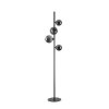 Nowoczesna Czarna Lampa Podłogowa Kule Szklane PERLAGE PT4 306988 IDEAL LUX